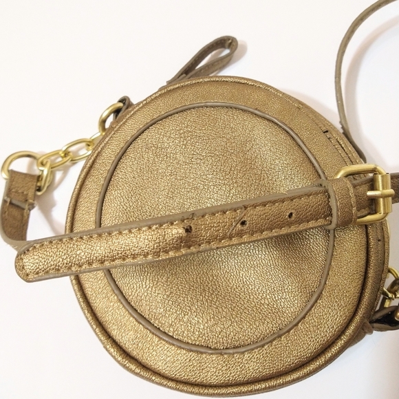 The Limited Bags The Limited Unique Circular Crossbody Gold Purse